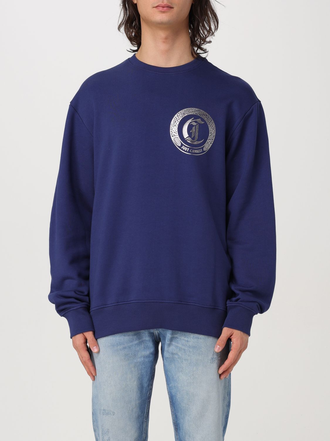 Just Cavalli Sweatshirt  Men Color Blue