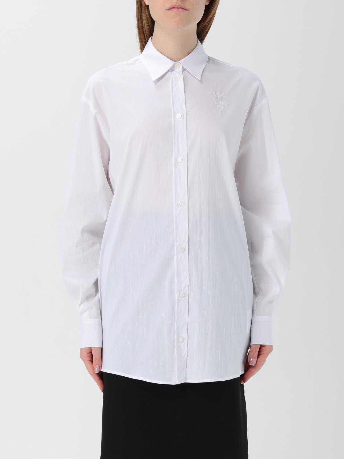 Shop Just Cavalli Shirt  Woman Color White In Weiss