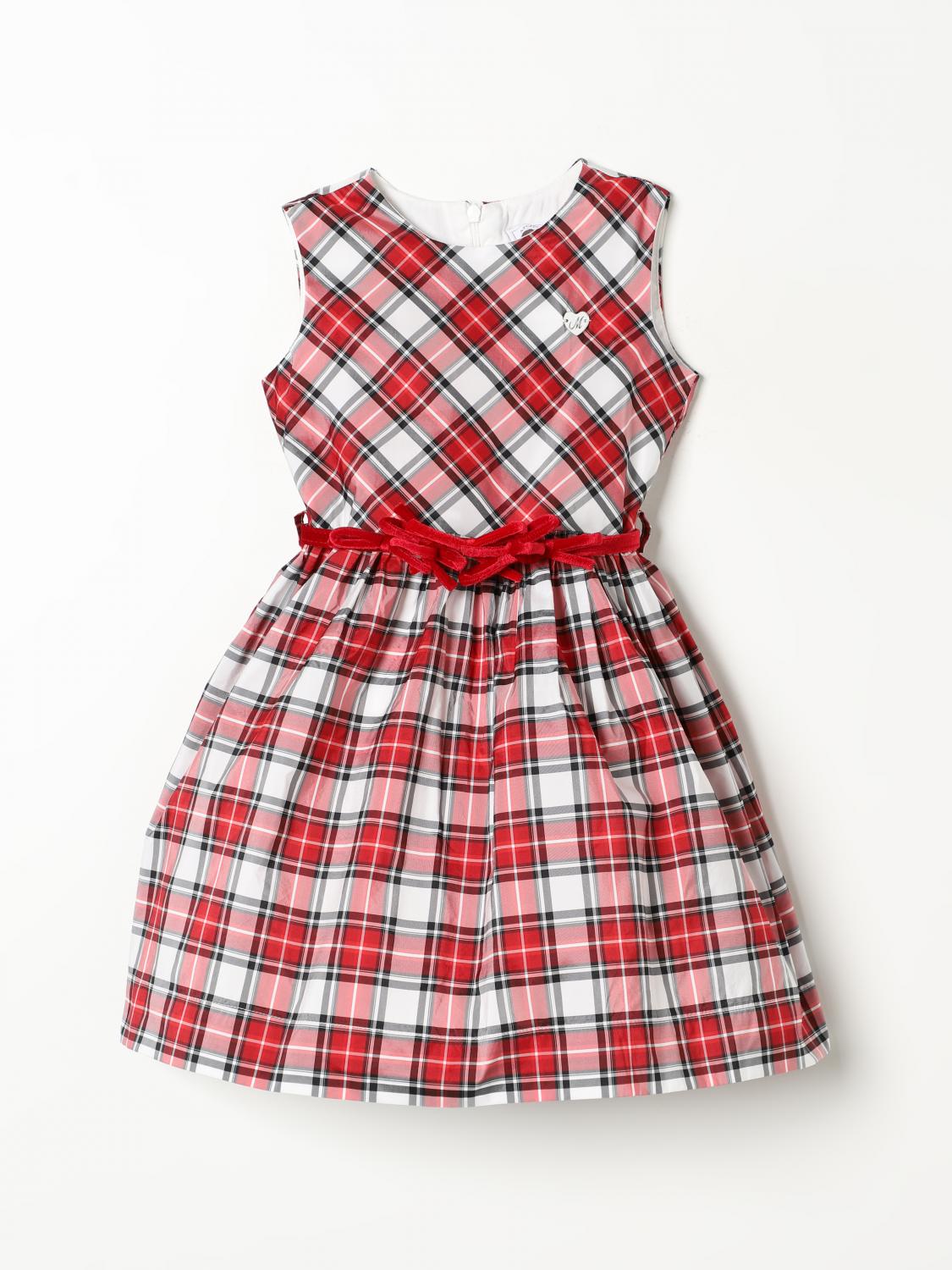 Shop Monnalisa Dress  Kids Color Red In Rot