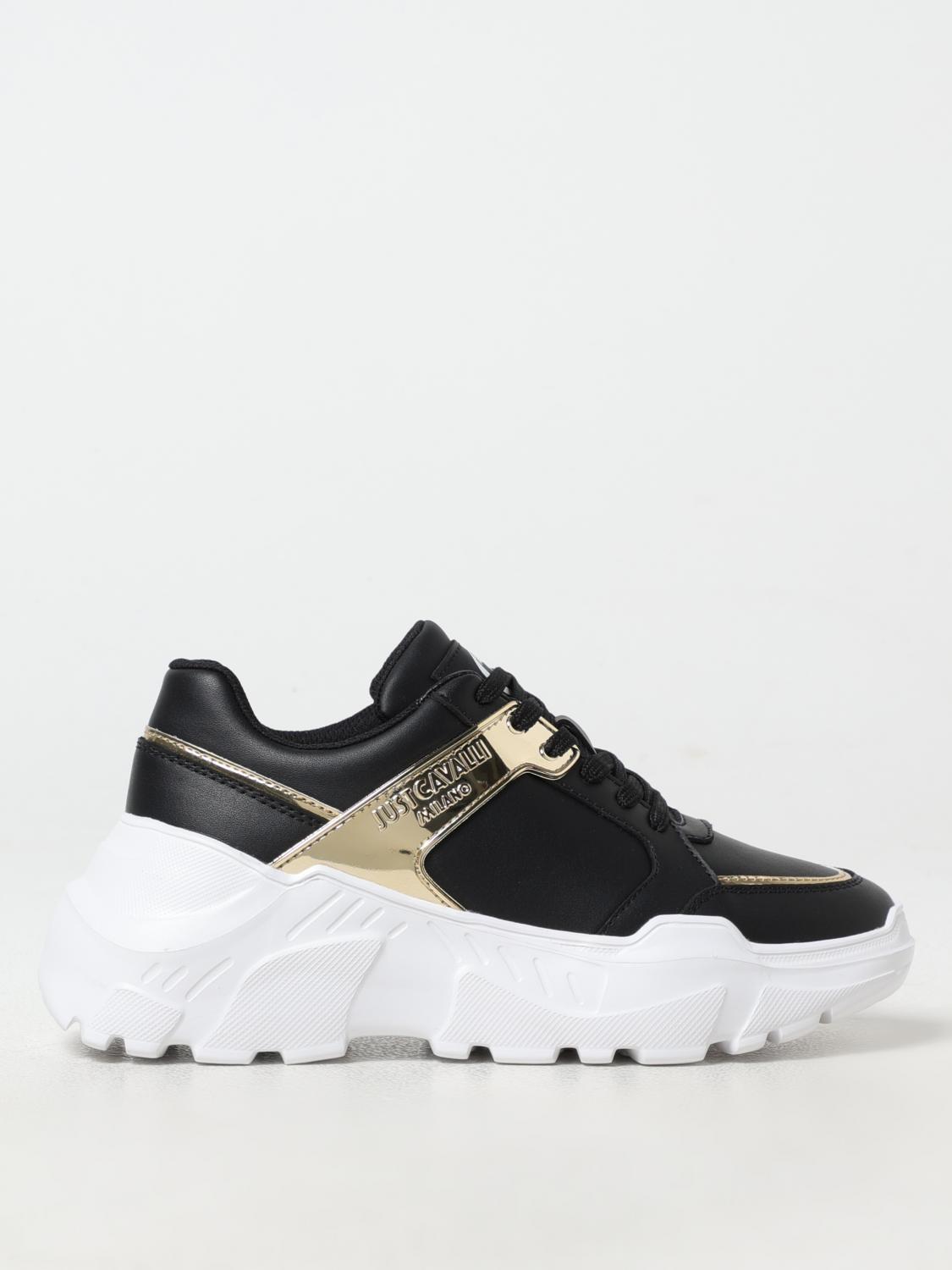 Shop Just Cavalli Sneakers Woman Color Black In Schwarz