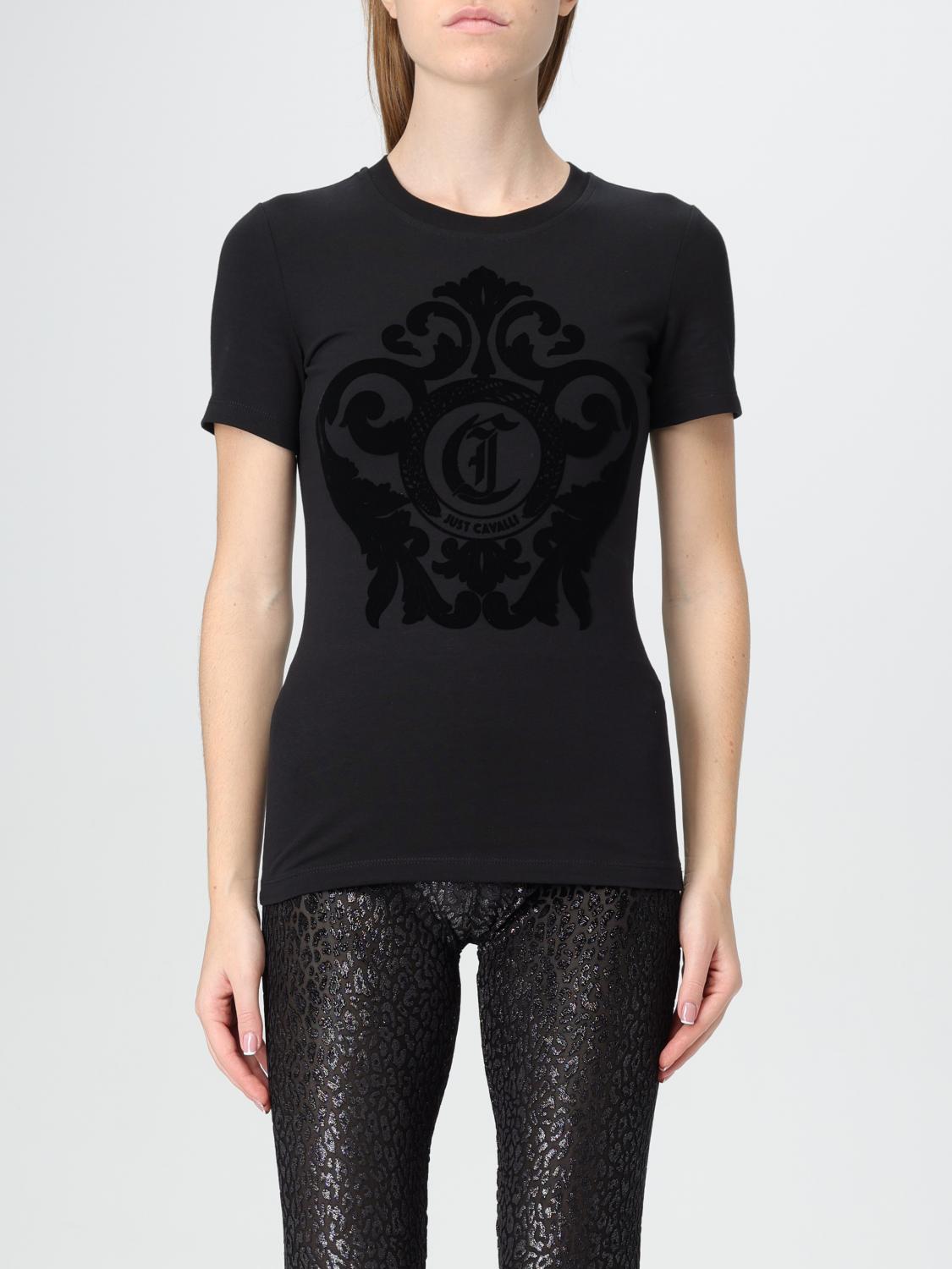 Shop Just Cavalli T-shirt  Woman Color Black In Schwarz