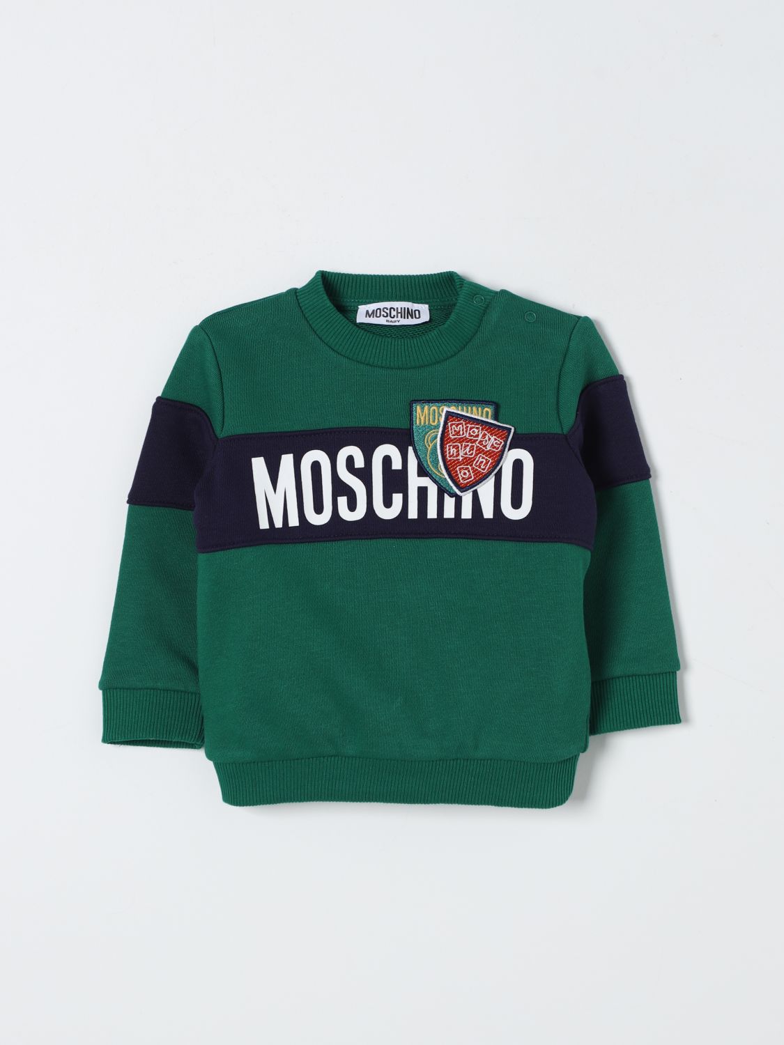 Shop Moschino Sweater  Kids Color Green In Grün