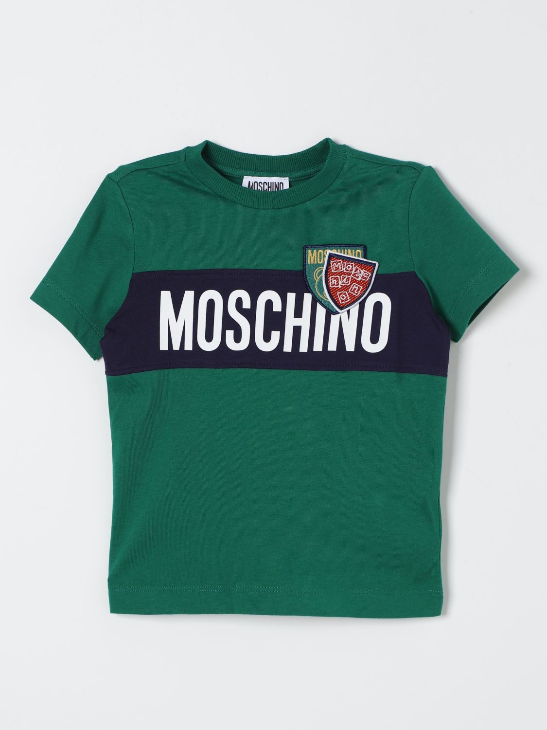 Shop Moschino T-shirt  Kids Color Green In Grün