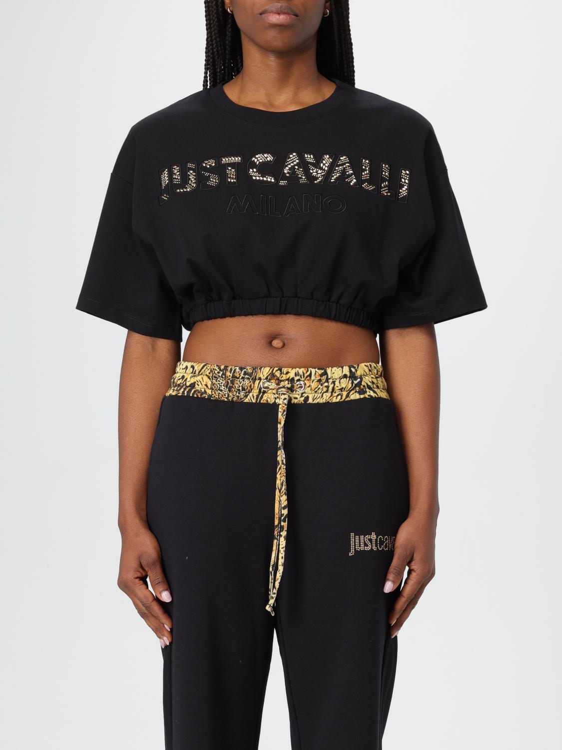 JUST CAVALLI T-SHIRT JUST CAVALLI WOMAN COLOR BLACK G06319002