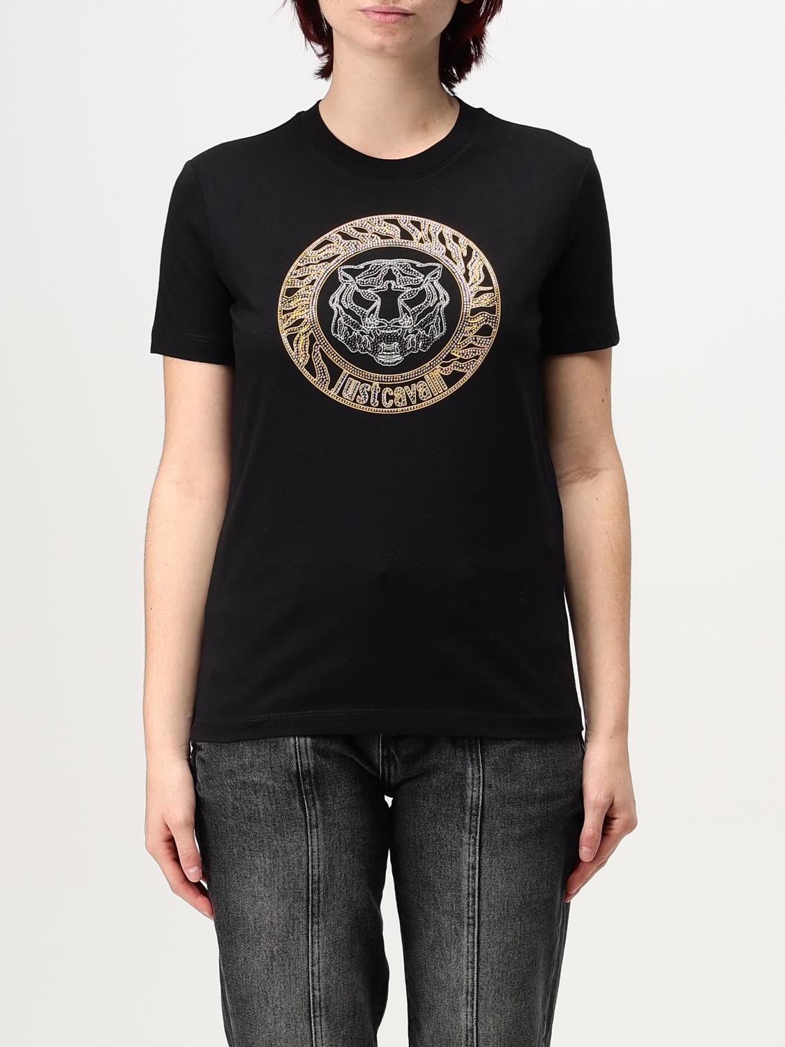 Just Cavalli Logo T-shirt In Black