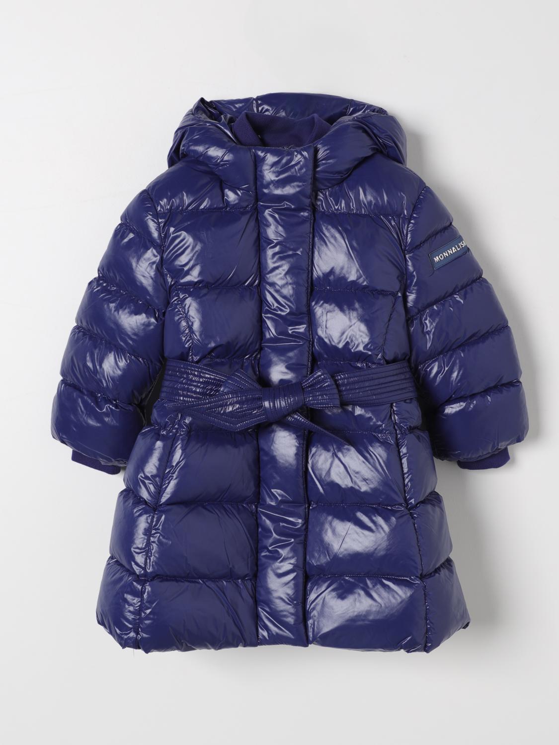 Monnalisa Coat Kids Color Ocean In Ocean