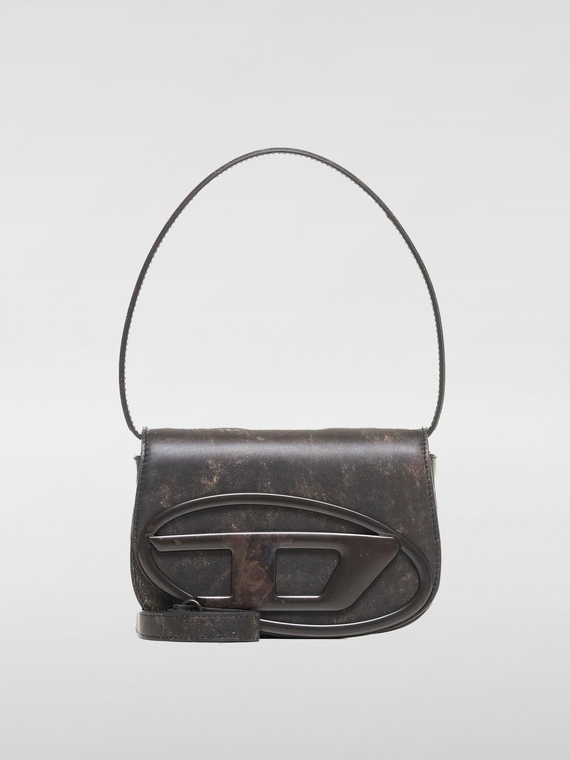 Shop Diesel Shoulder Bag  Woman Color Coffee