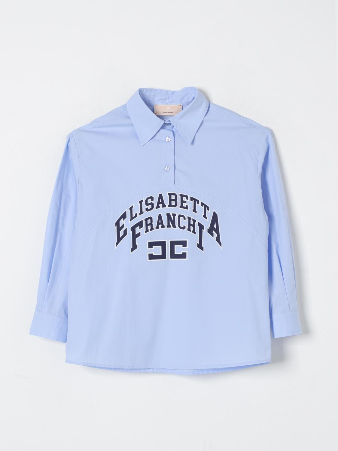 Shop Elisabetta Franchi La Mia Bambina Shirt  Kids Color Blue In Blau