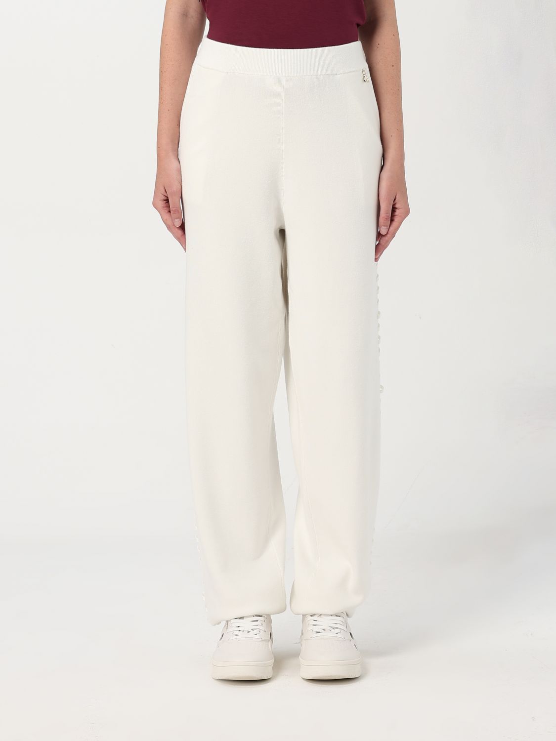 Shop Patrizia Pepe Pants  Woman Color White In Weiss