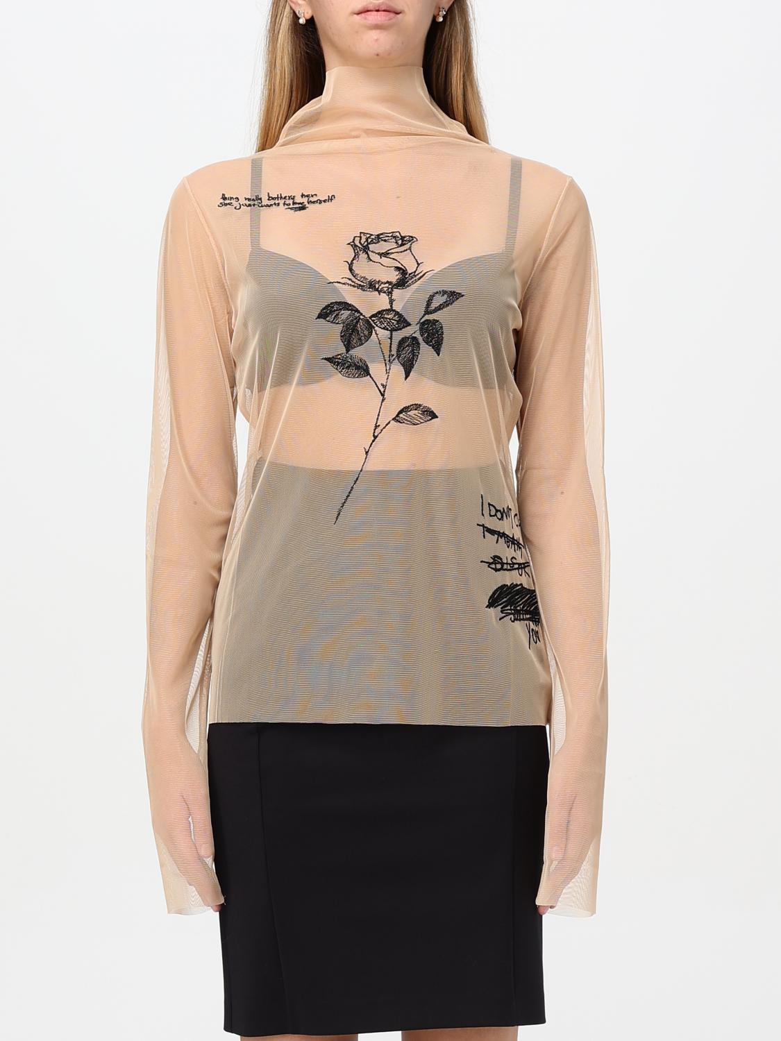 Shop Patrizia Pepe Top  Woman Color Nude