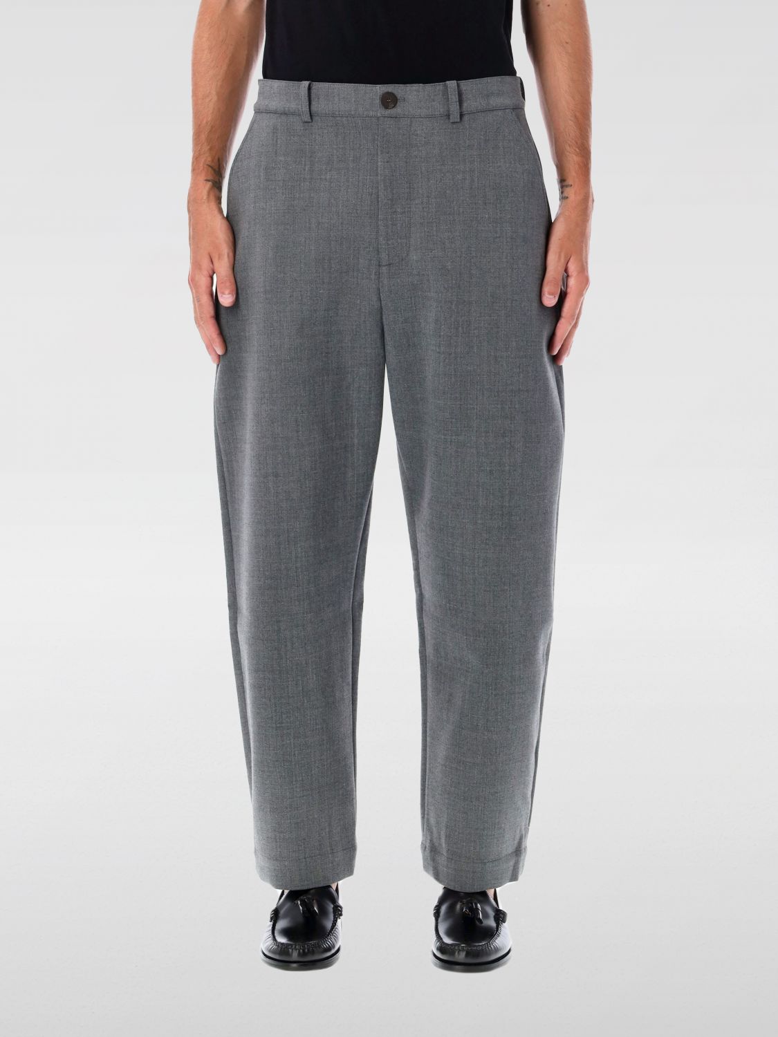 Shop Studio Nicholson Pants  Men Color Grey In Grau