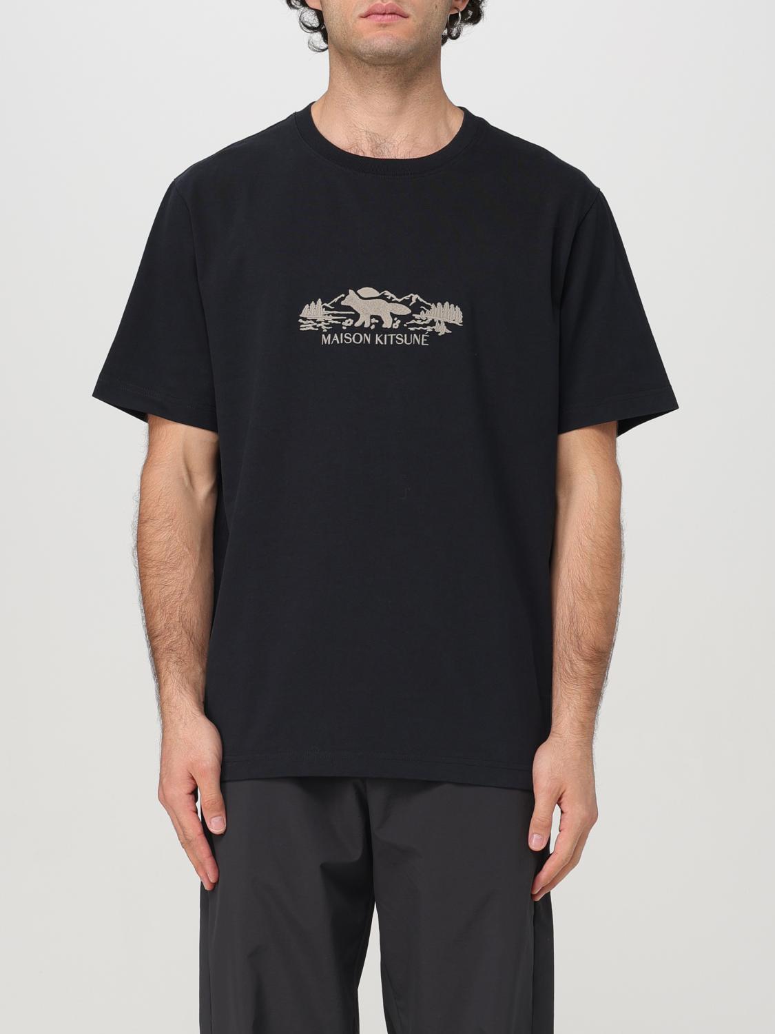 Shop Maison Kitsuné T-shirt  Men Color Black In Schwarz