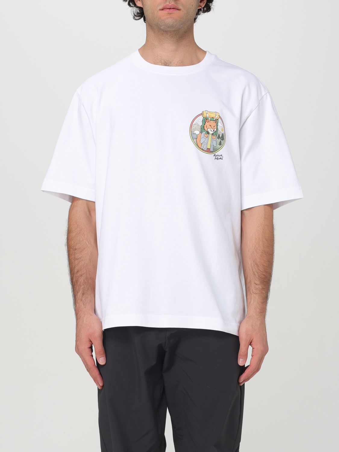 Shop Maison Kitsuné T-shirt  Men Color White In Weiss