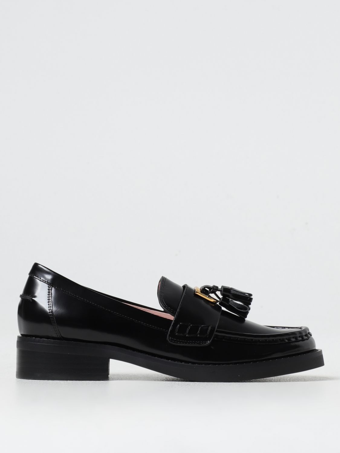 Shop Coccinelle Loafers  Woman Color Black In Schwarz