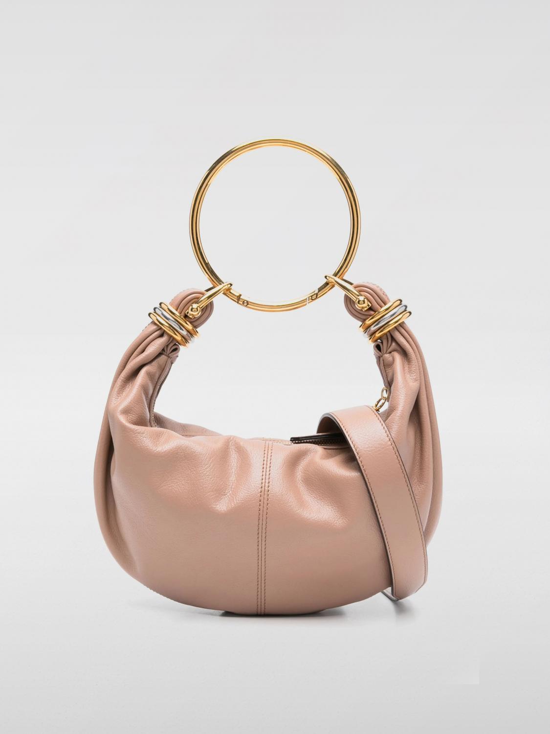 Chloé Women Small Bracelet Hobo Bag In Grained Leather