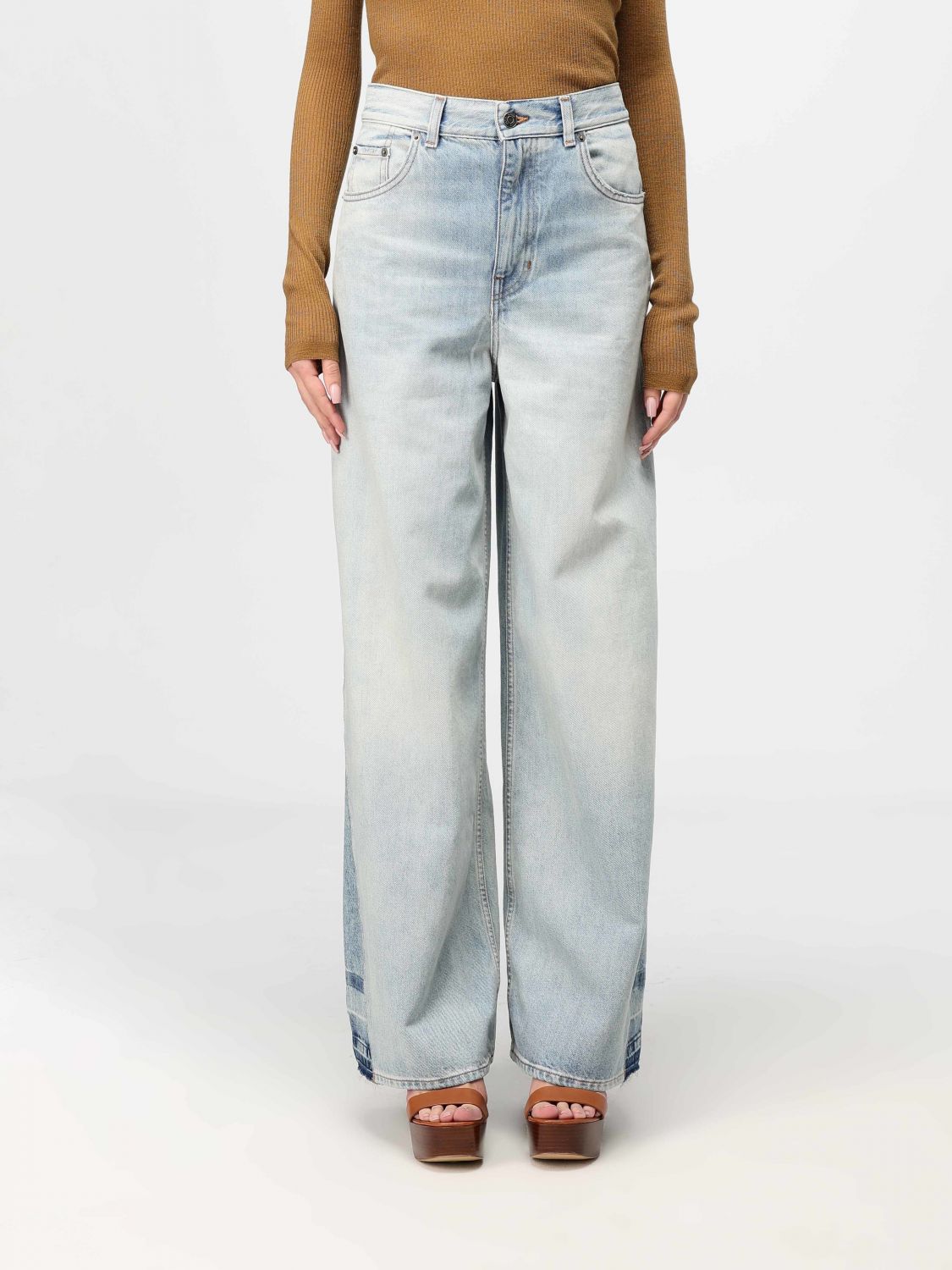 Shop Chloé Jeans  Woman Color Blue In Blau