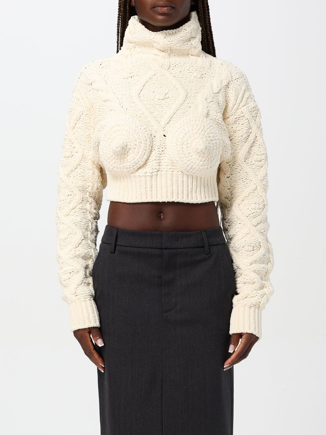 Shop Jean Paul Gaultier Sweater  Woman Color White In Weiss