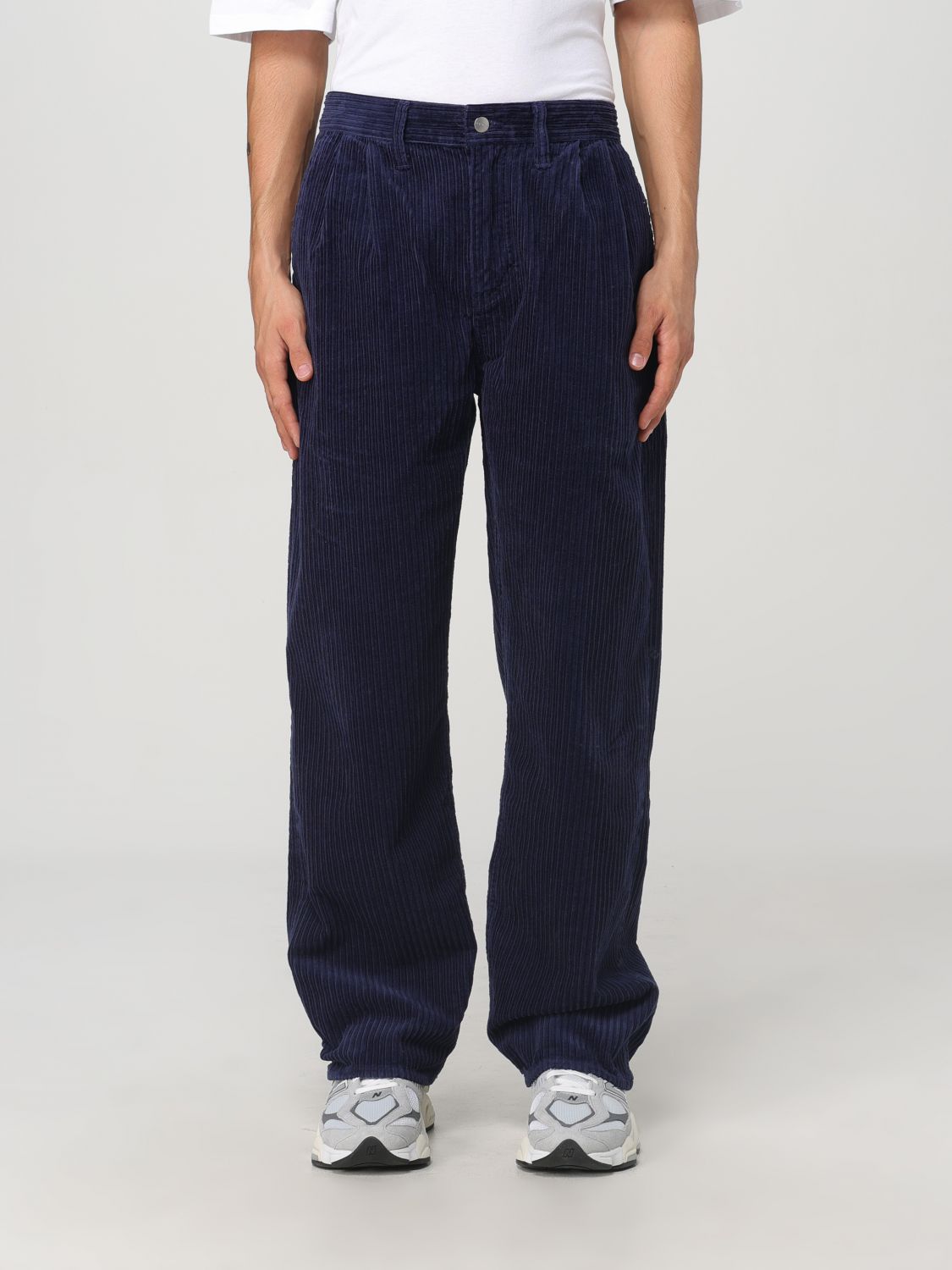 Shop Edwin Pants  Men Color Blue In Blau