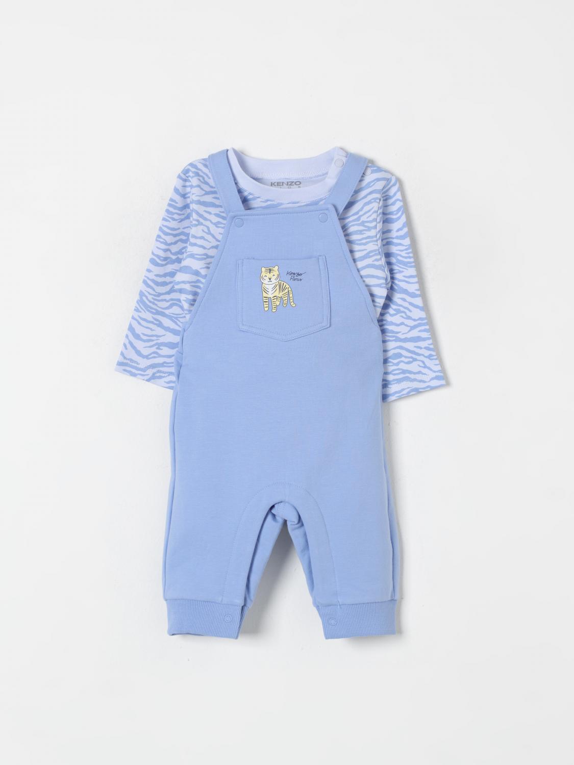 Shop Kenzo Romper  Kids Kids Color Gnawed Blue In Hellblau