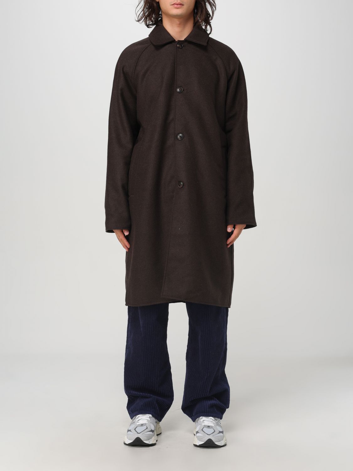 Shop Edwin Coat  Men Color Brown In Braun