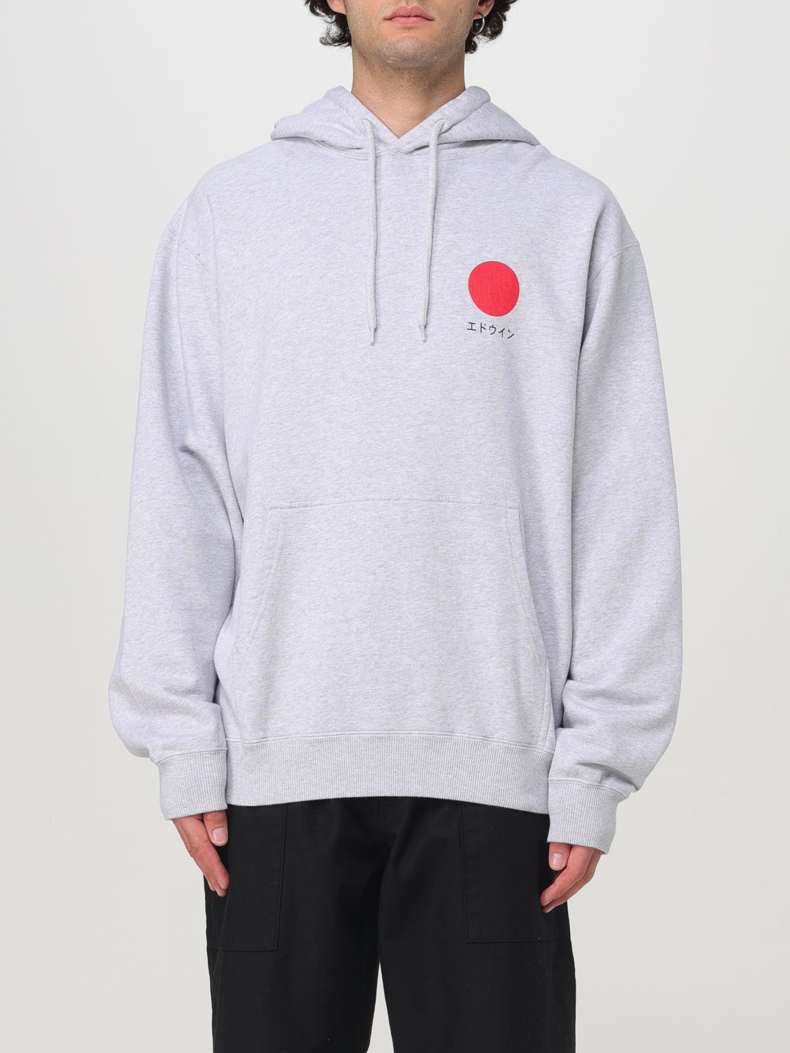 Shop Edwin Sweatshirt  Men Color Grey In Grau