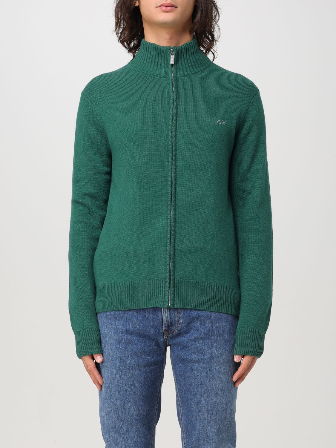 Sun 68 Sweatshirt  Men Color Green In 绿色