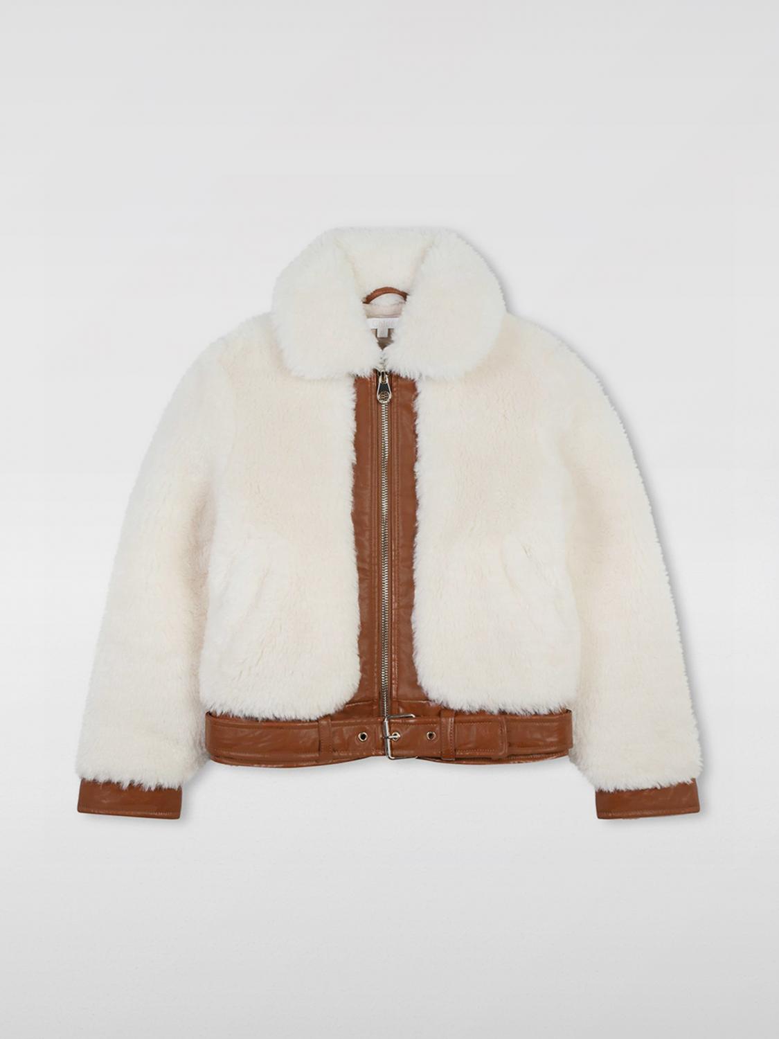 Shop Chloé Jacket  Kids Color Ivory