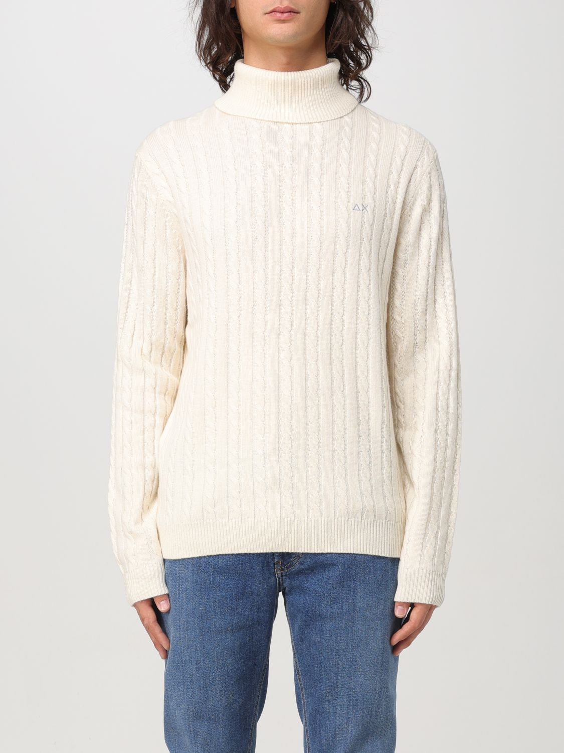 Sun 68 Sweatshirt  Men Color Cream In 奶油色