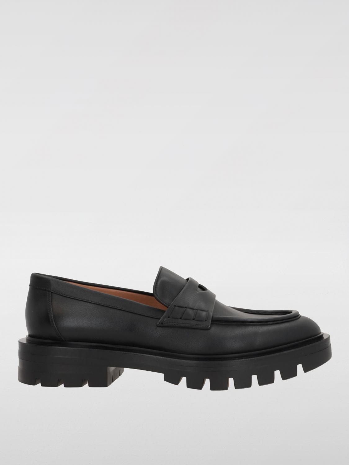 Shop Santoni Loafers  Woman Color Black In Schwarz