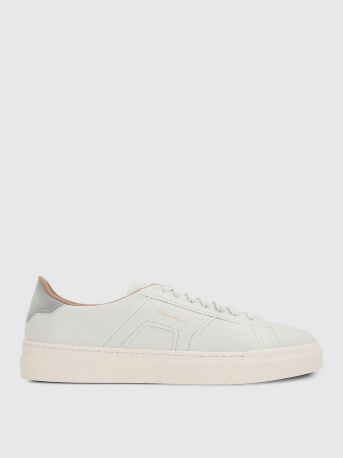 Shop Santoni Sneakers  Men Color White In Weiss