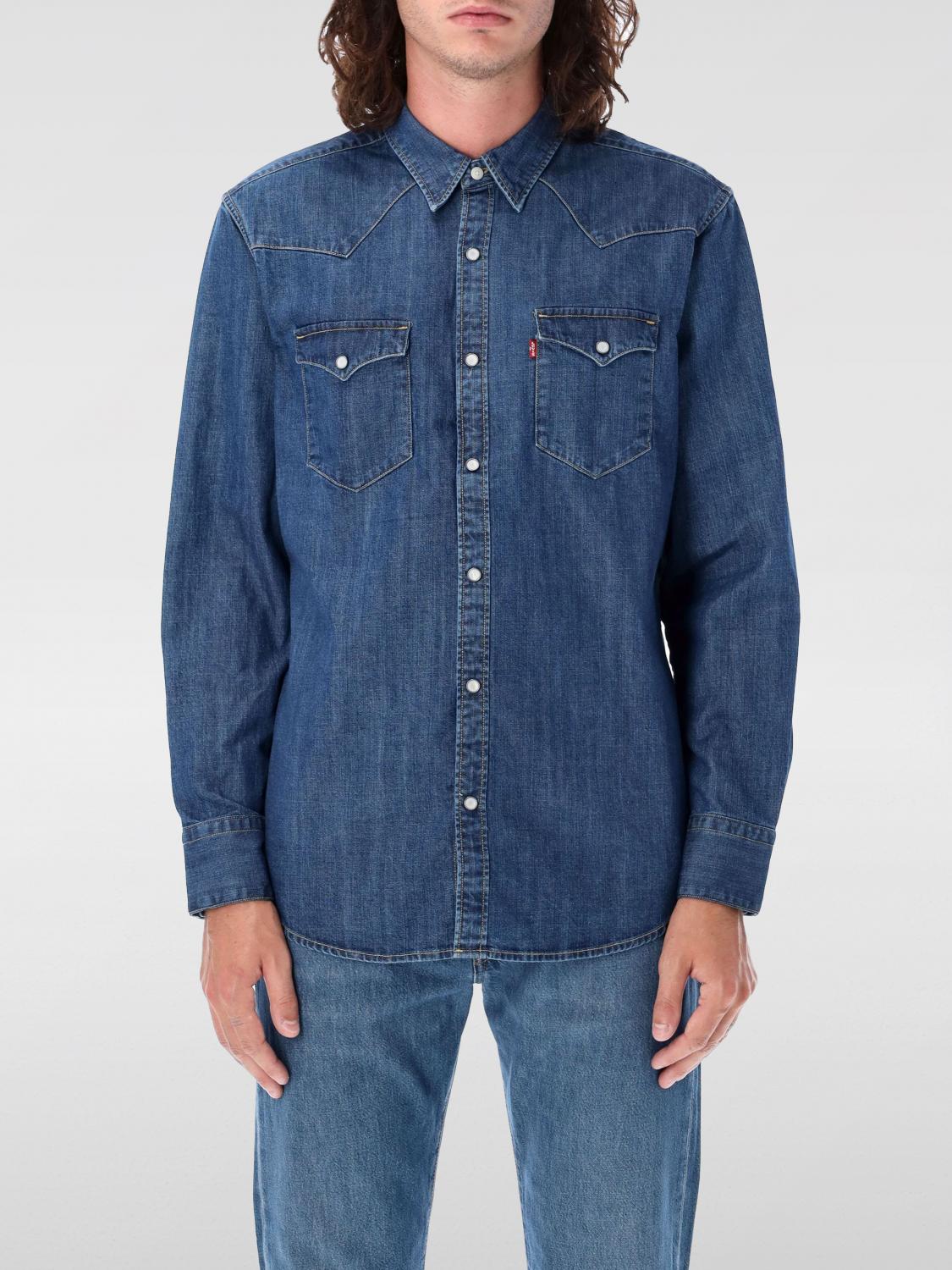 Shop Levi's Shirt  Men Color Denim