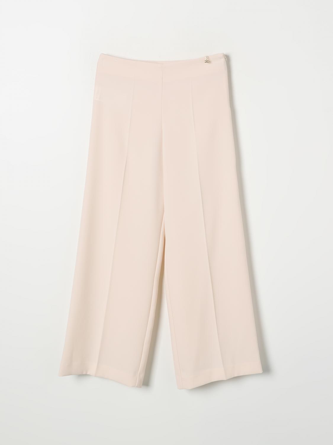 Elisabetta Franchi La Mia Bambina Pants Kids Color Milk In Milch