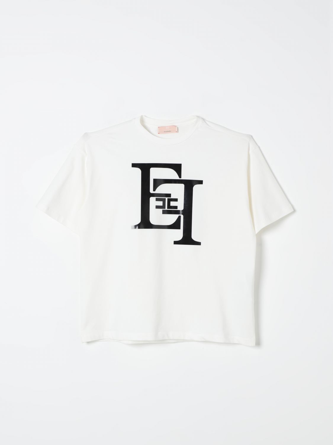 Shop Elisabetta Franchi La Mia Bambina T-shirt  Kids Color Ivory