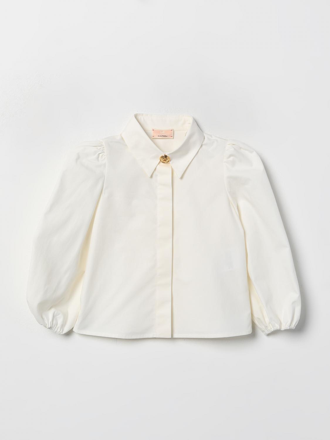 Elisabetta Franchi La Mia Bambina Shirt  Kids Color Yellow Cream In 奶油黄