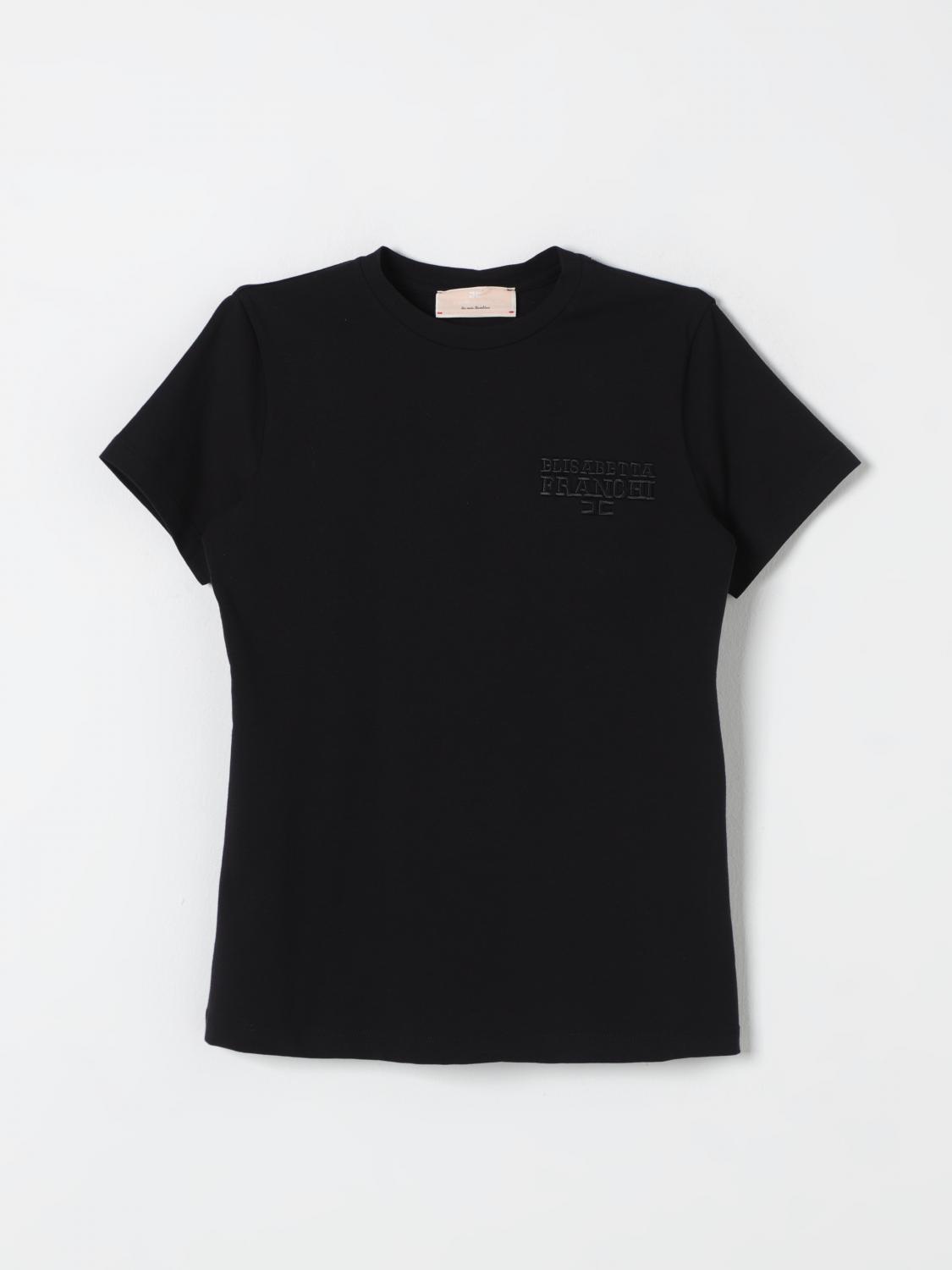 Shop Elisabetta Franchi La Mia Bambina T-shirt  Kids Color Black In Schwarz