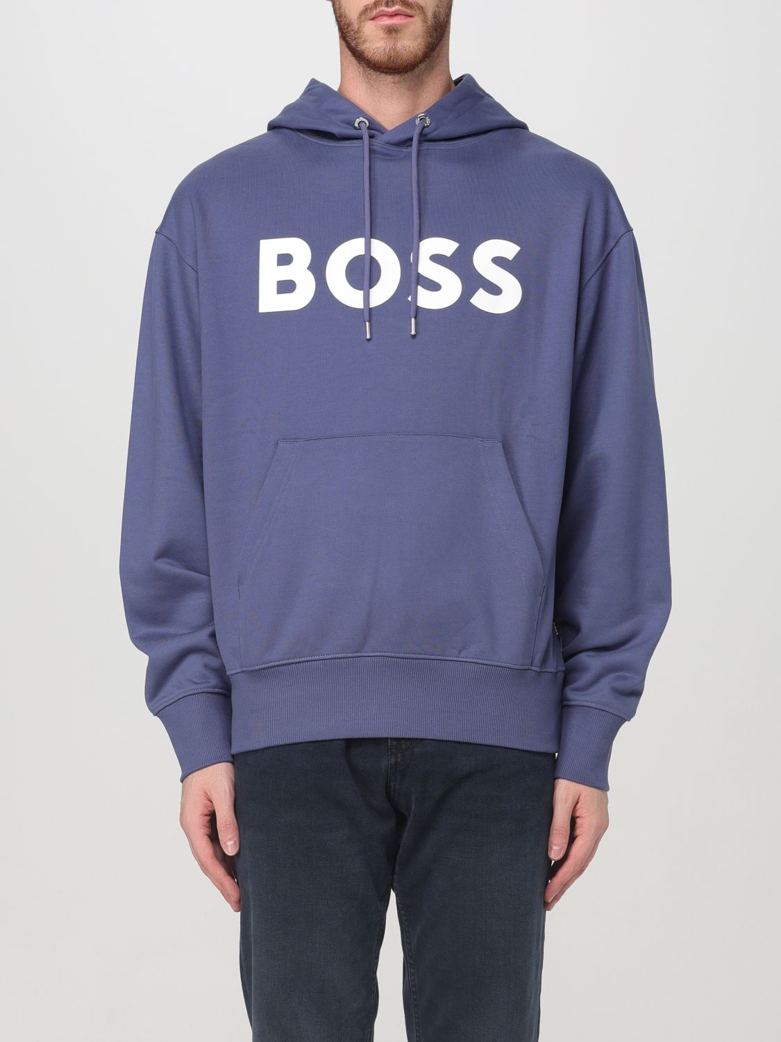 Shop Hugo Boss Sweatshirt Boss Men Color Blue In Blau