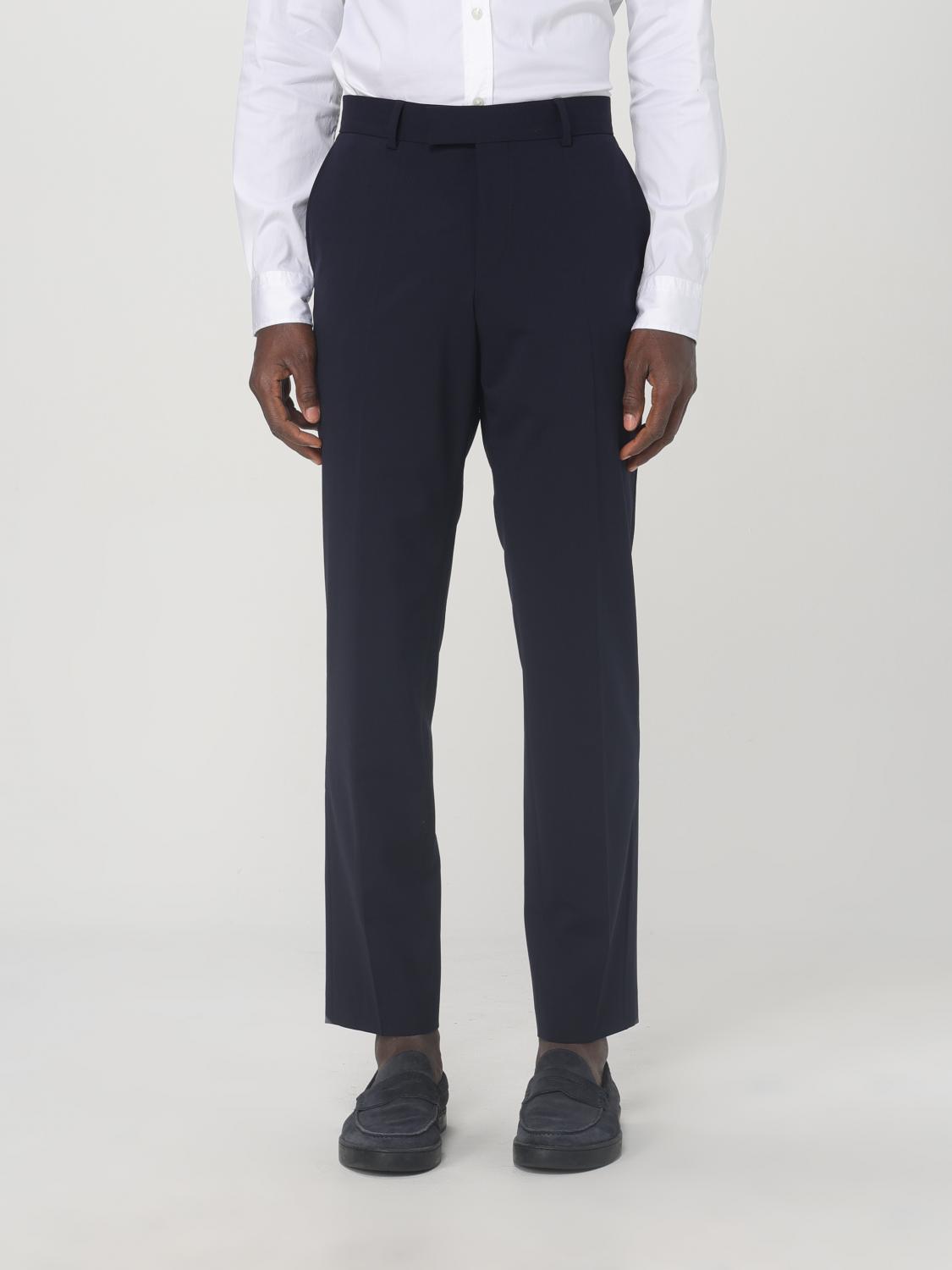 Shop Hugo Boss Pants Boss Men Color Blue In Blau