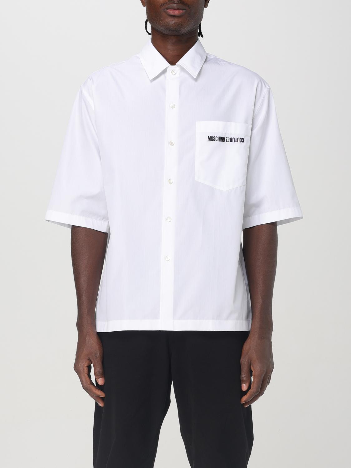 Shop Moschino Couture Shirt  Men Color White In Weiss