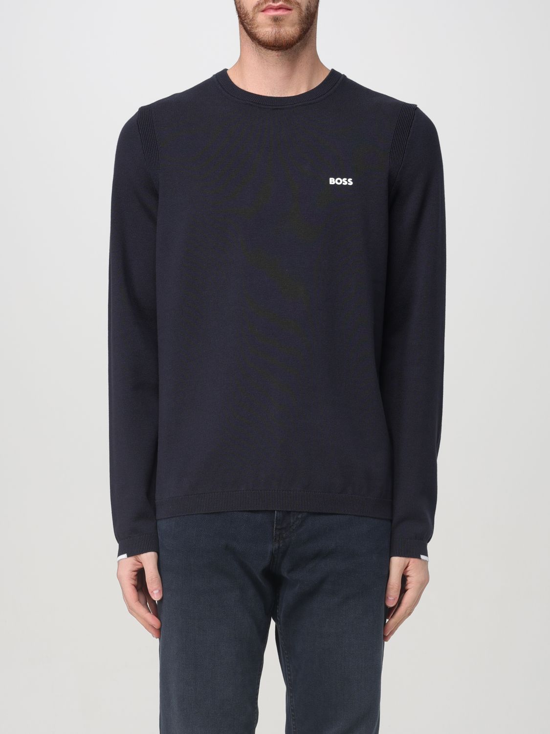 Shop Hugo Boss Sweatshirt Boss Men Color Blue In Blau