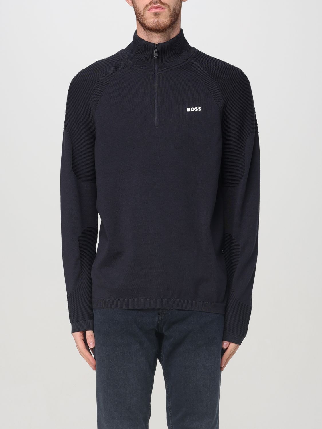 Shop Hugo Boss Sweater Boss Men Color Blue In Blau