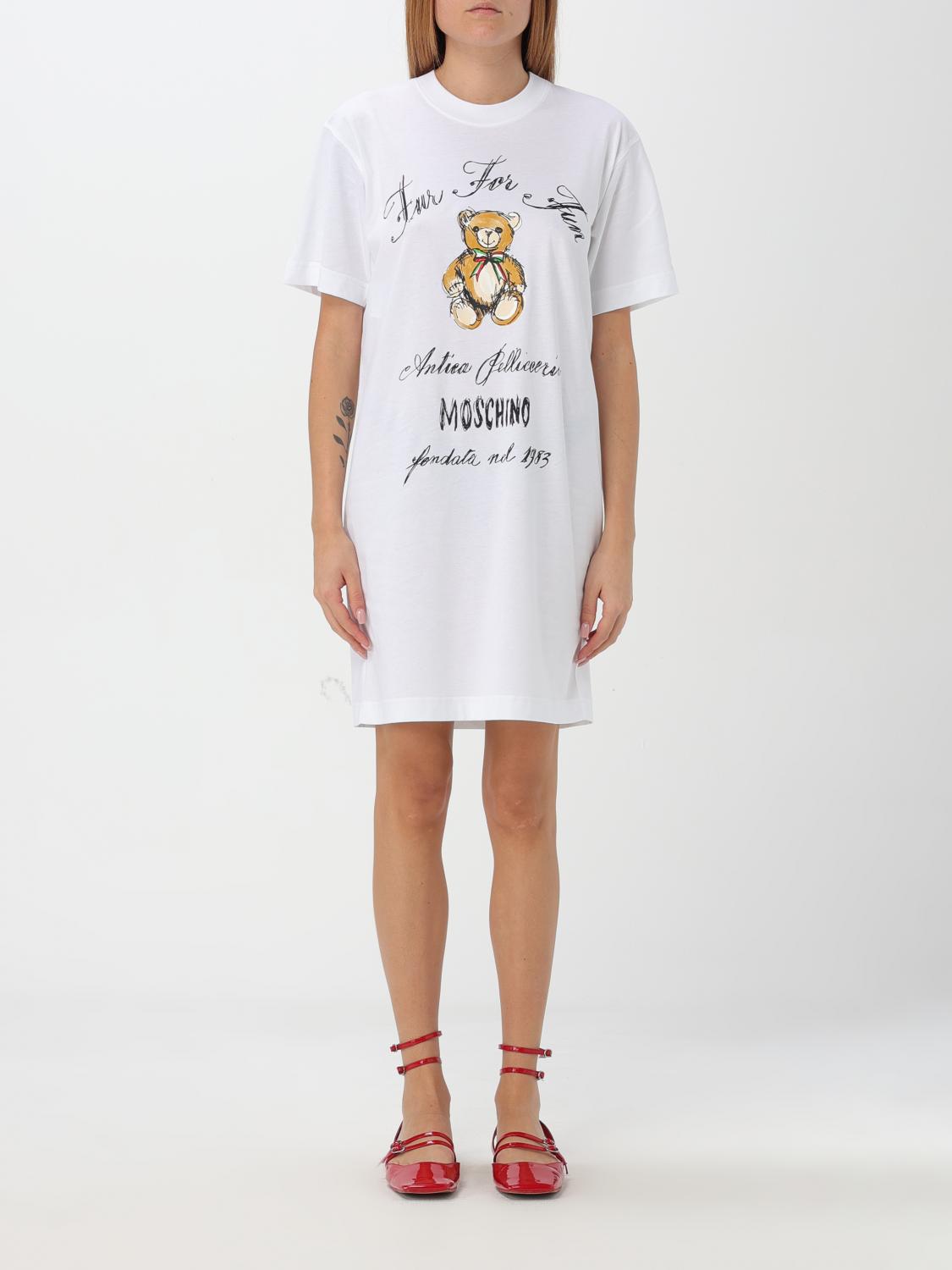 Shop Moschino Couture Dress  Woman Color White In Weiss