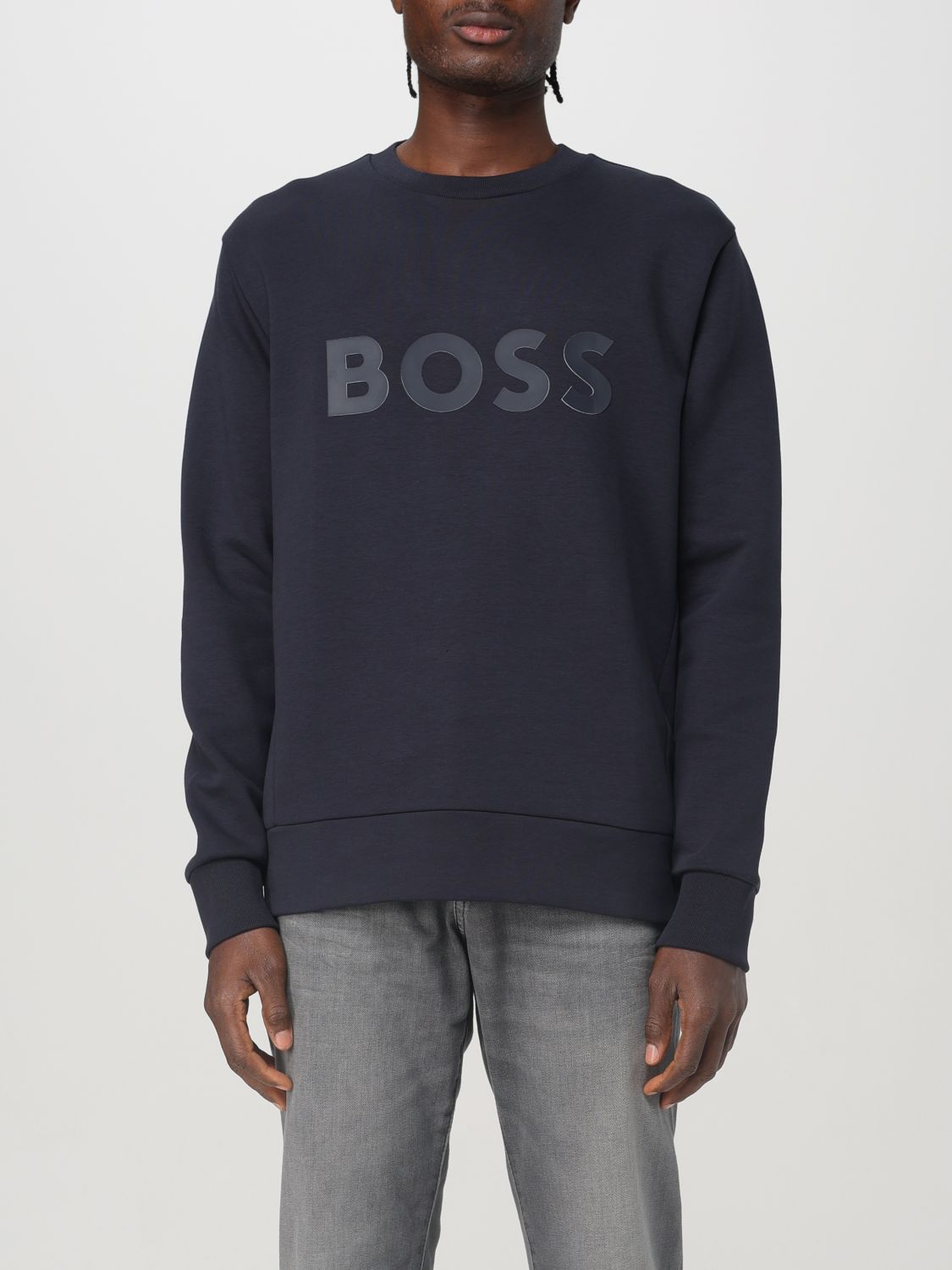 Shop Hugo Boss Sweatshirt Boss Men Color Blue In Blau