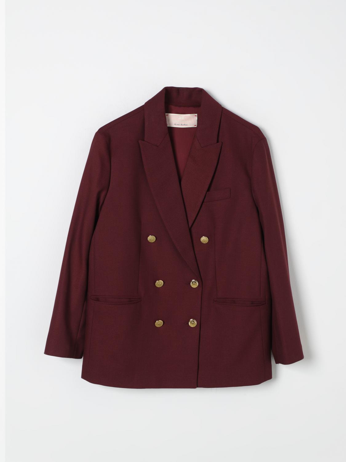 Elisabetta Franchi La Mia Bambina Blazer  Kids Color Burgundy In Burgunderrot