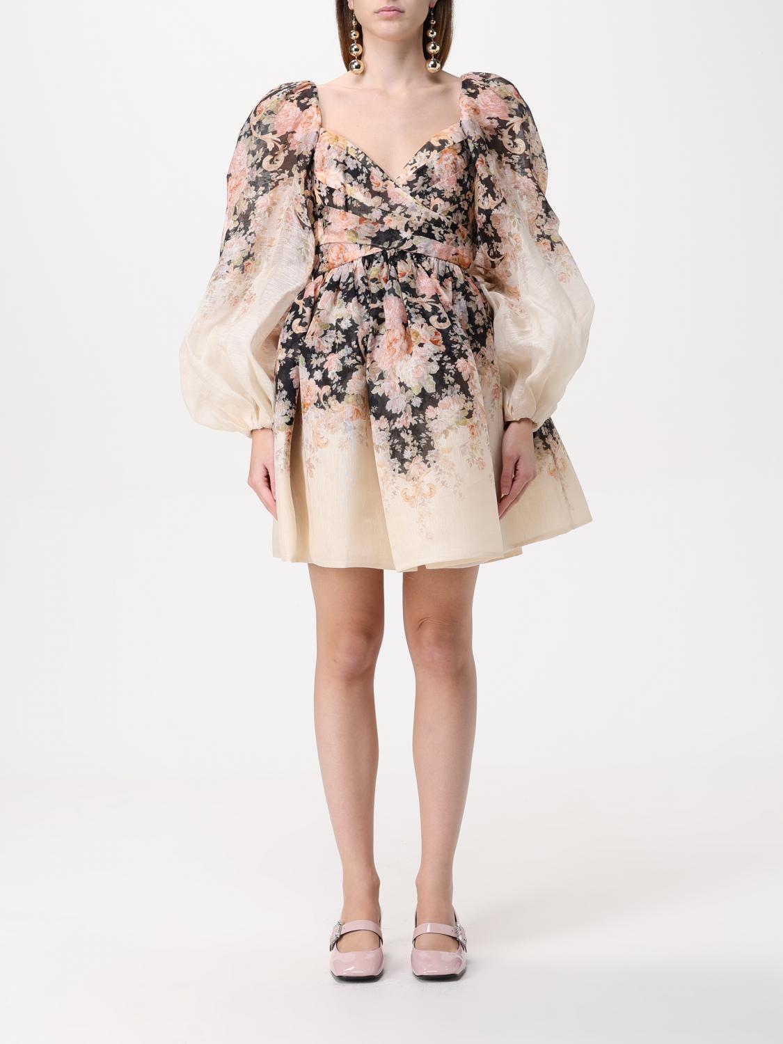 Shop Zimmermann Dress Woman Color Beige