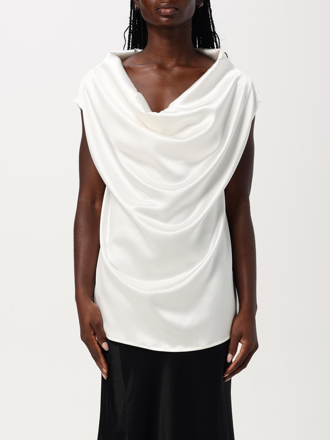 Shop Kiton Top Woman Color White In Weiss