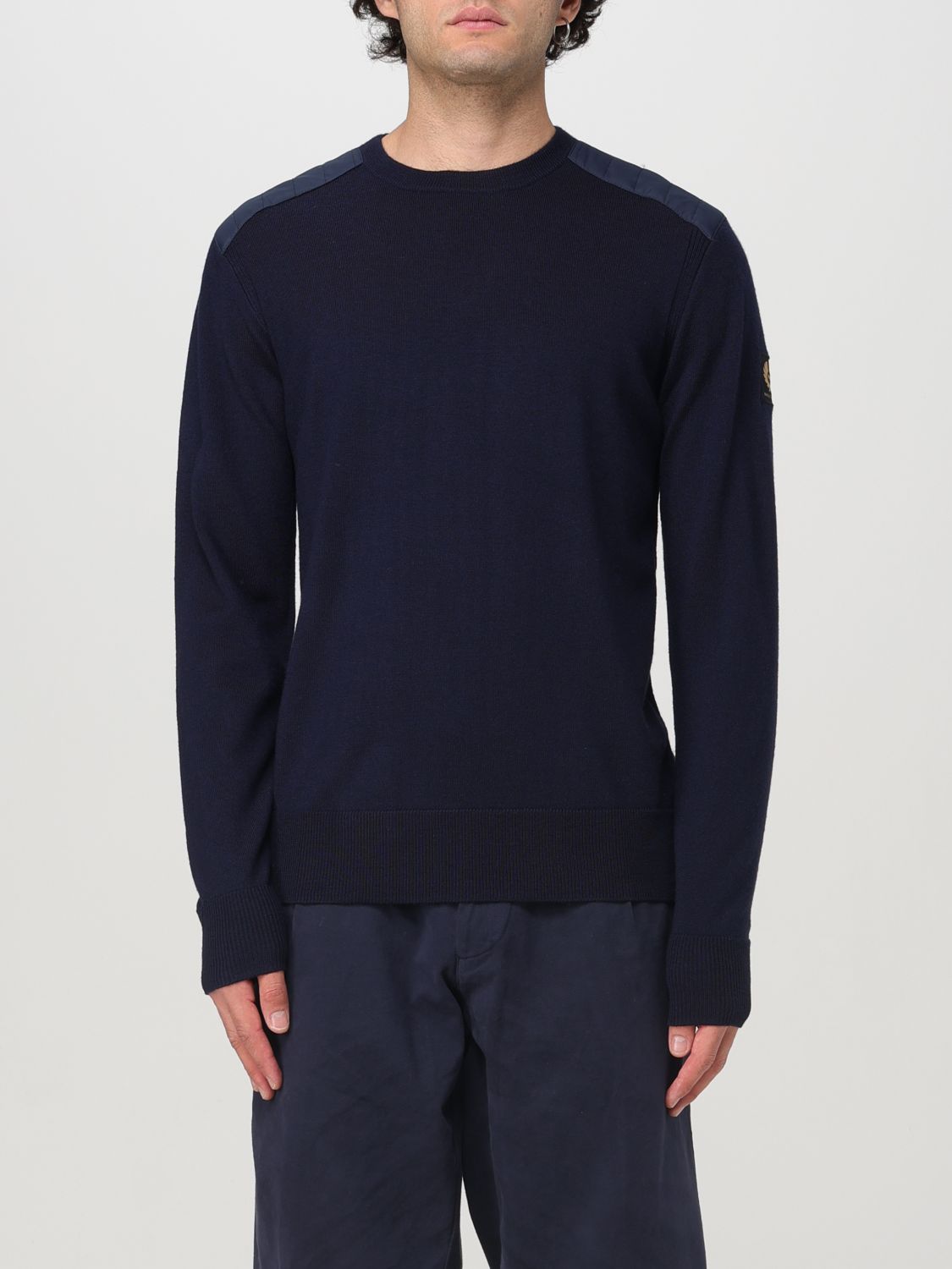 Shop Belstaff Sweater  Men Color Blue In Blau