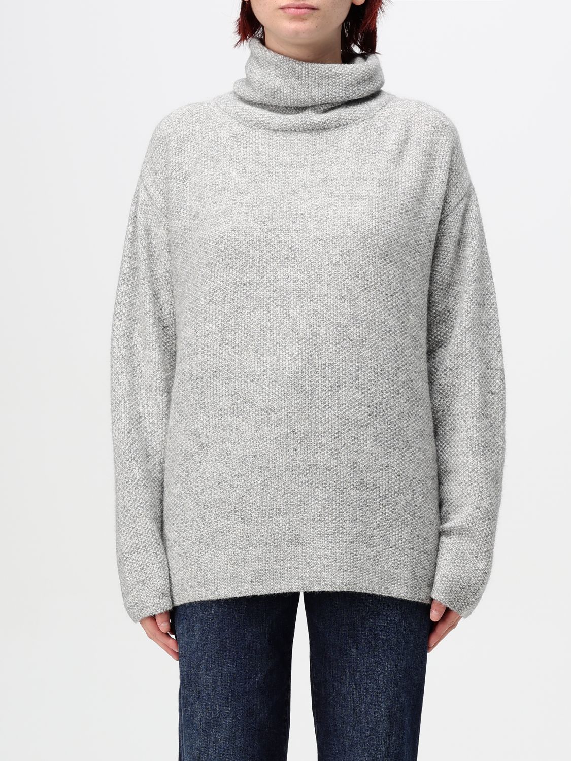 Shop Fay Sweater  Woman Color Dove Grey In Taubengrau