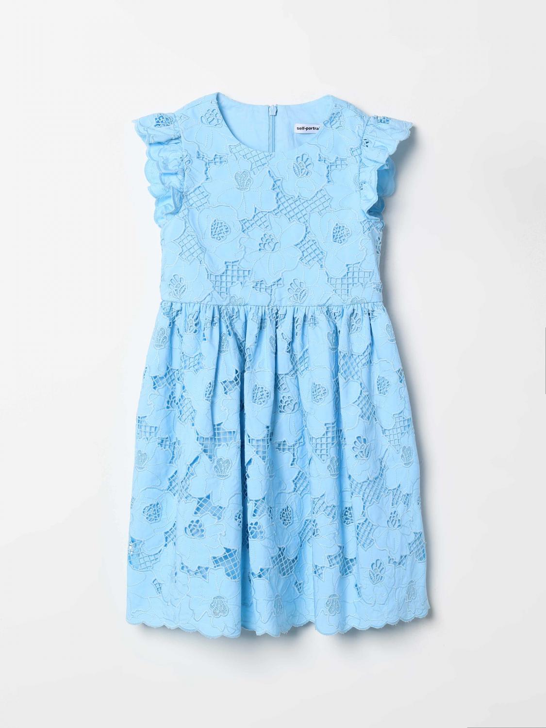 Self-portrait Dress  Kids Color Blue In Blau