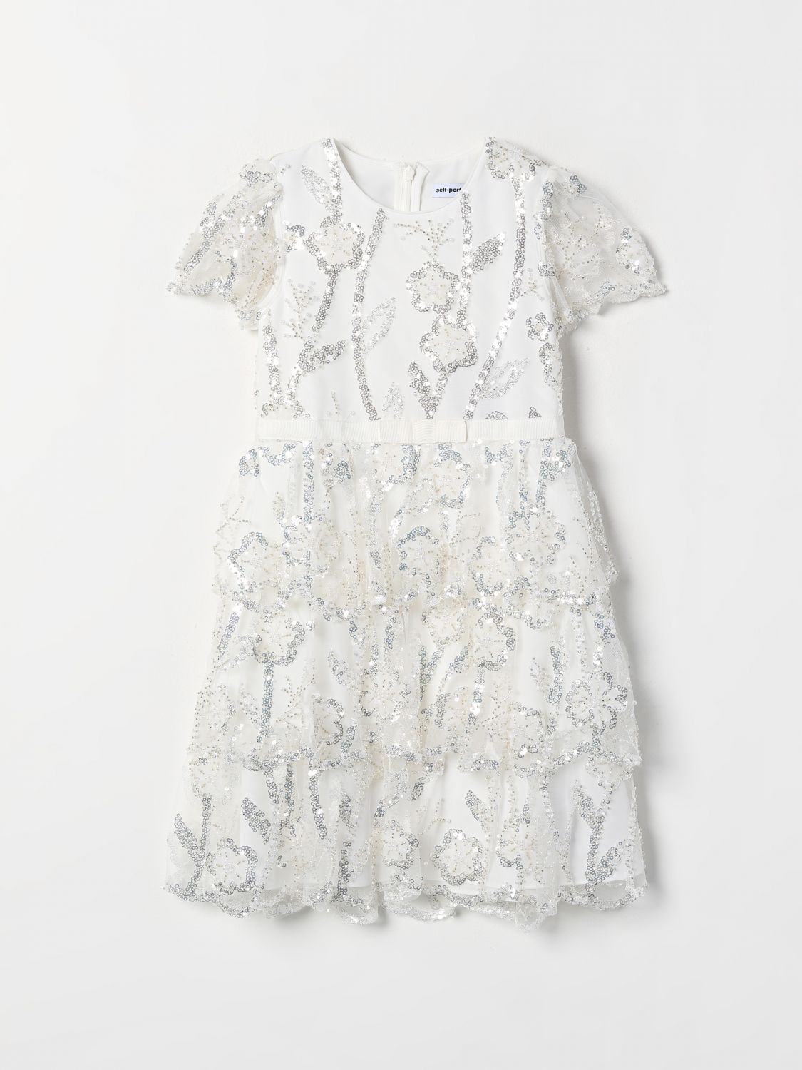 Self-portrait Dress  Kids Color White In Weiss