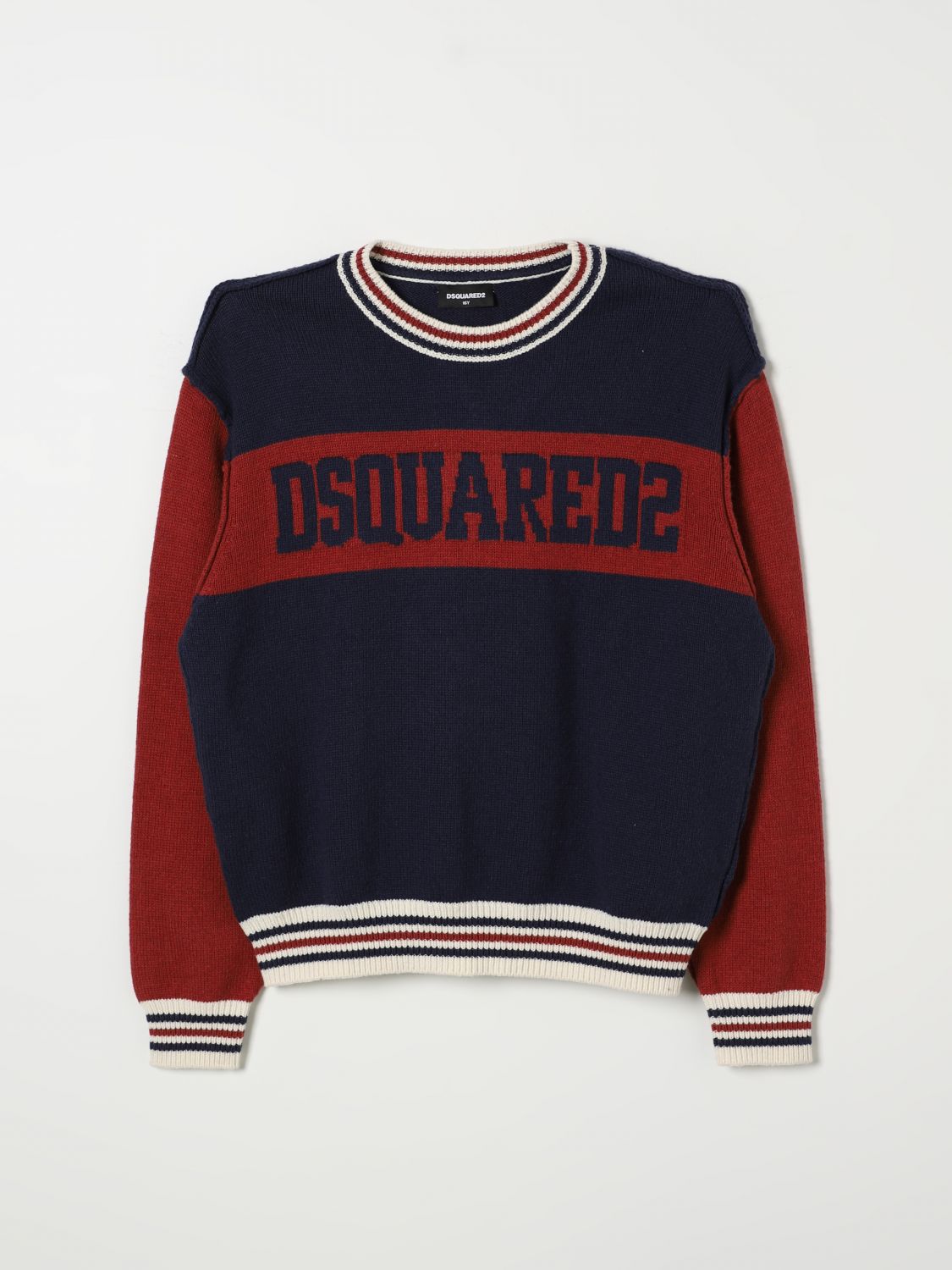 Shop Dsquared2 Sweater  Kids Color Blue In Blau